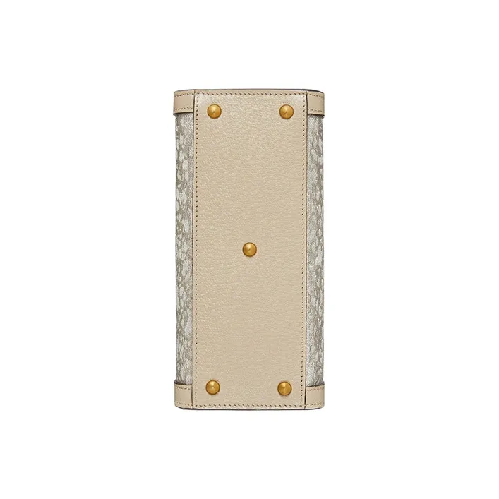 GUCCI Diana Leather Trim Tote Bag Shopping Bag Shoulder Bag Crossbody Bag Handbag Mini Women's Beige-7