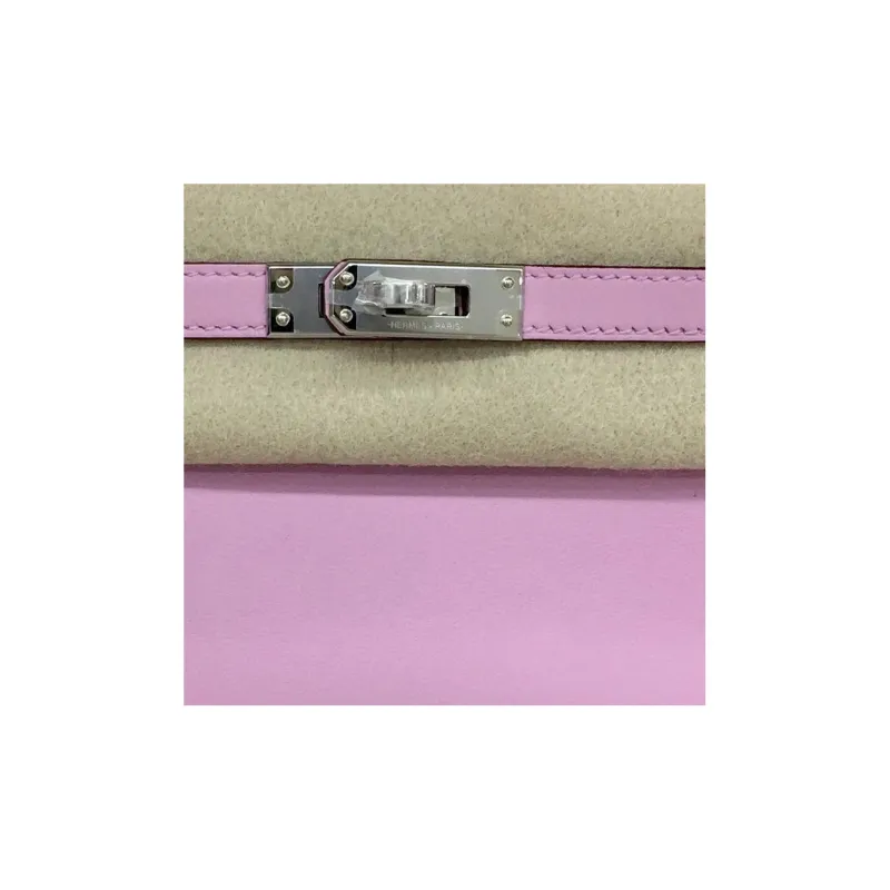 HERMES Mini Kelly Generation 1 Swift Leather Kelly Bag Handbag Women's X9 Mauve Sylvestre Mallow Purple-4