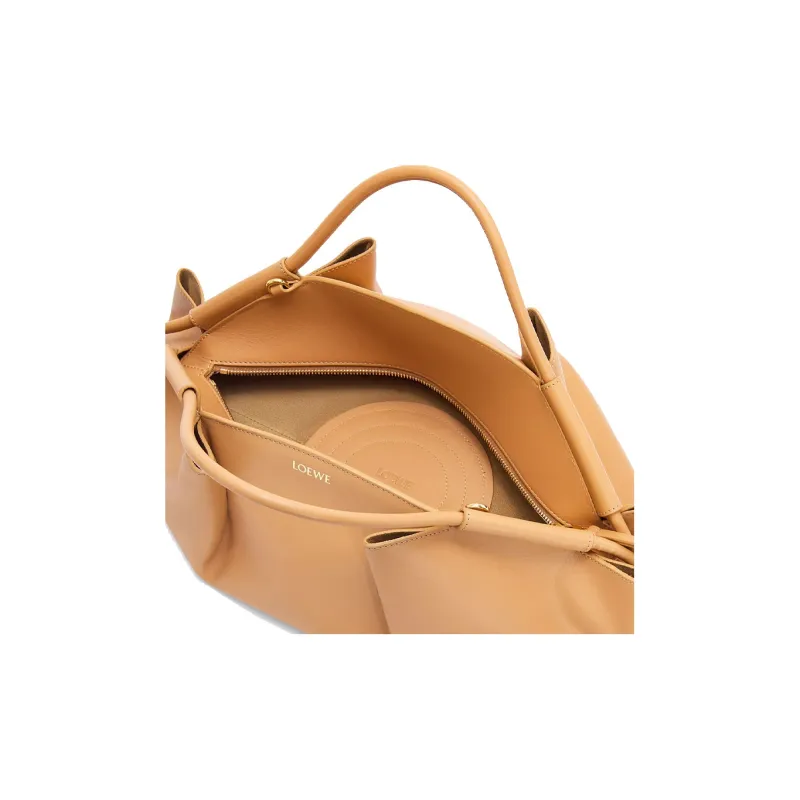 LOEWE Shiny Nappa Cow Leather Dumpling Bag Shoulder Bag Crossbody Bag Handbag Regular Women's Warm Sand-5