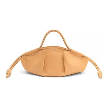 LOEWE Shiny Nappa Cow Leather Dumpling Bag Shoulder Bag Crossbody Bag Handbag Small Size Women's Warm Sand