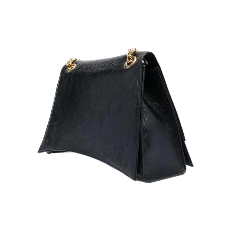 Balenciaga Women's Crush Medium Chain Bag Black-2