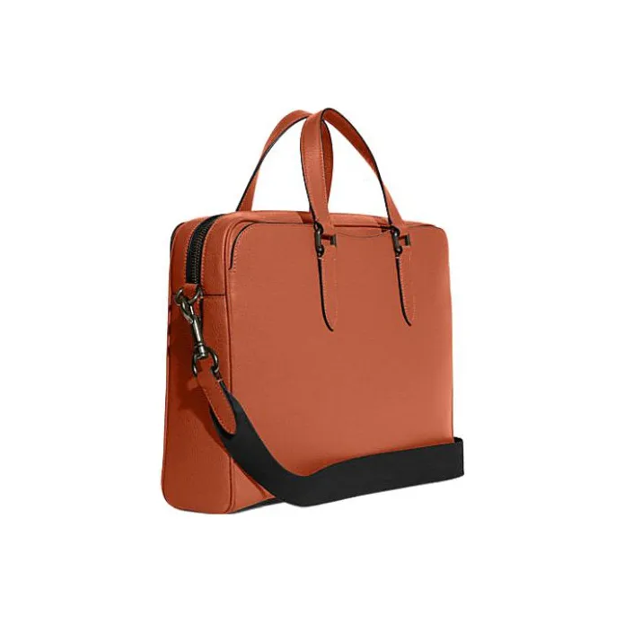 COACH Graham Cow Leather Briefcase, Shoulder Bag, Crossbody Bag, Handbag Tubas Men's Brown-1