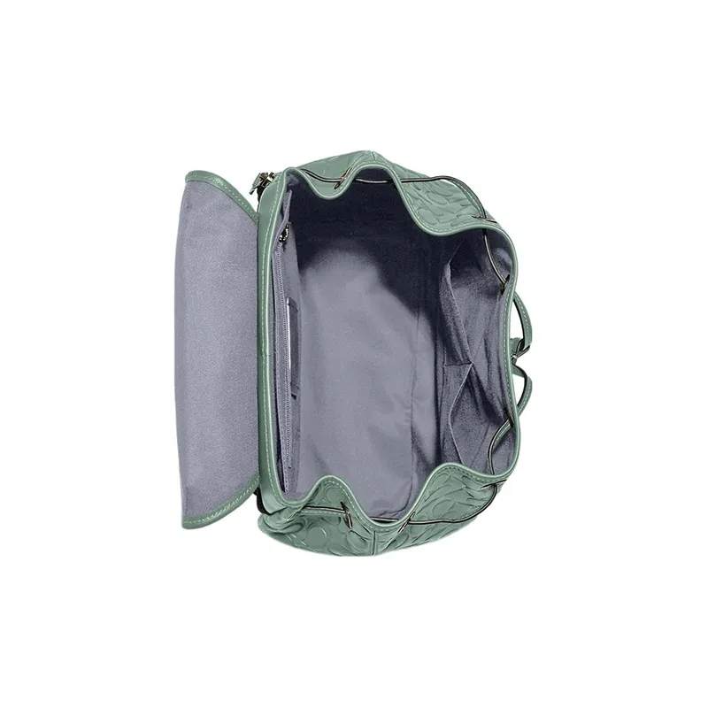 COACH Sullivan Calfskin Backpack Large Size Women's Sage Green-2