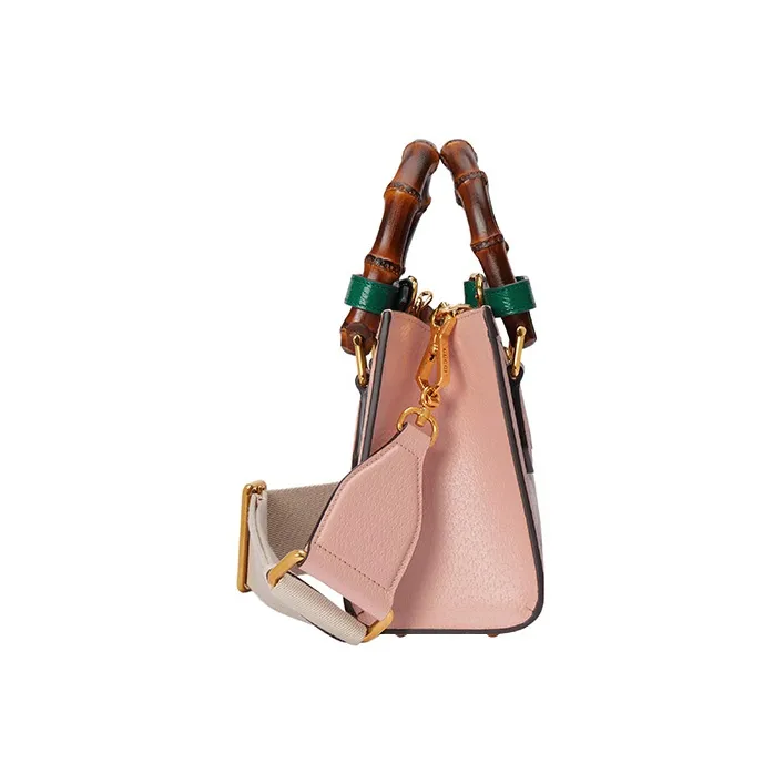GUCCI Diana Canvas With Leather Tote Bag Shopping Bag Shoulder Bag Crossbody Bag Handbag Mini Women's Pink/Multicolor-5