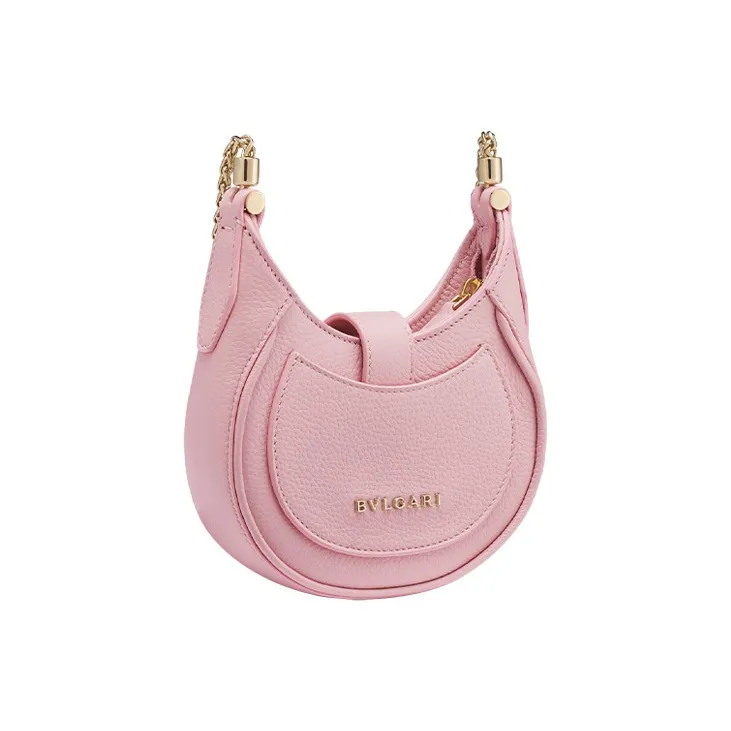 BVLGARI Serpenti Ellipse Calfskin Crossbody Bag Shoulder Bag Women's Pink-1