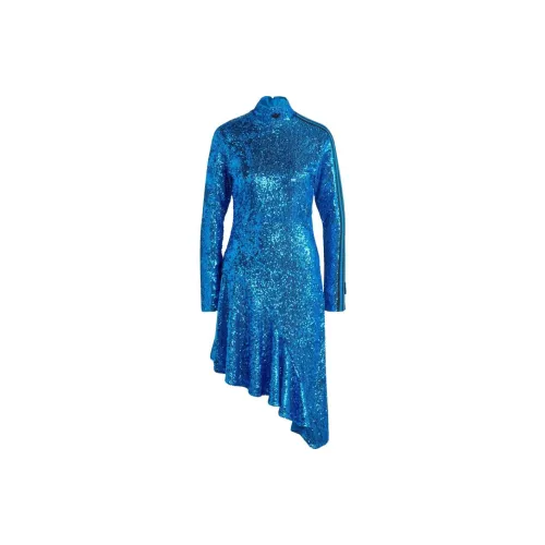 Adidas Originals Blue Version Collection Long-Sleeved Dresses Women's Blue