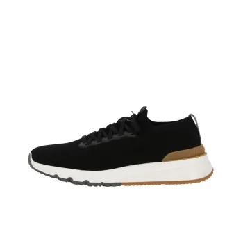 Brunello Cucinelli Knitted Lace Up Sneakers