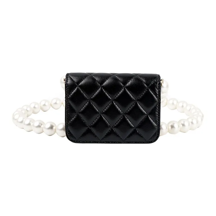 CHANEL Lambskin Coin Purse Crossbody Bag Shoulder Bag Women's Black-3