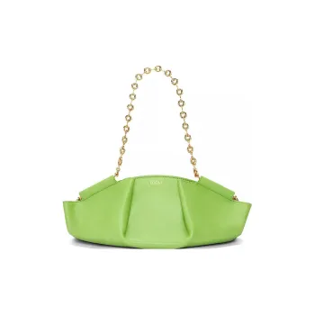 LOEWE Shiny Nappa Cow Leather Dumpling Bag Shoulder Bag Crossbody Bag Handbag Small Size Women's Apple Green