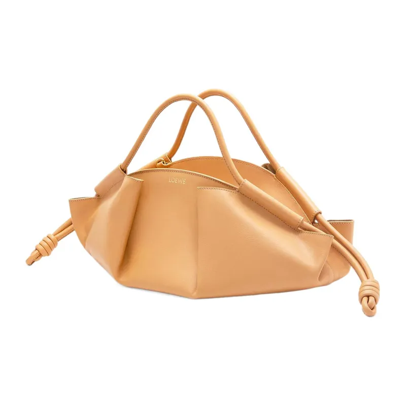 LOEWE Shiny Nappa Cow Leather Dumpling Bag Shoulder Bag Crossbody Bag Handbag Regular Women's Warm Sand-1