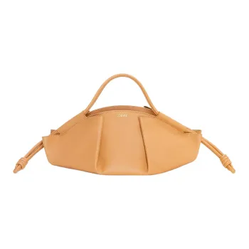 LOEWE Shiny Nappa Cow Leather Dumpling Bag Shoulder Bag Crossbody Bag Handbag Regular Women's Warm Sand