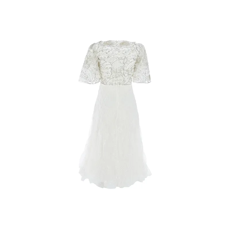 Marie Elie Long-Sleeved Dresses Women's White-1
