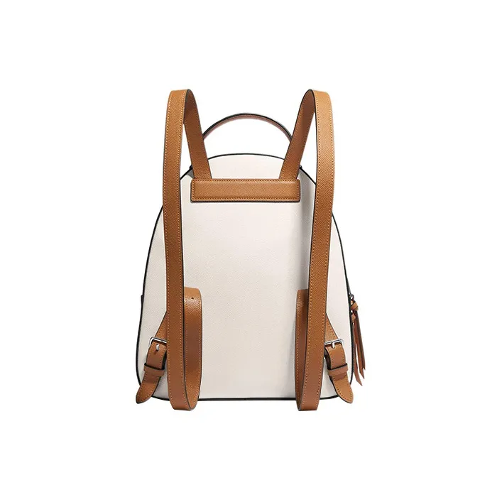 COACH Jordyn Cross Grain Leather Backpack Tubas Women's Chalk White-2