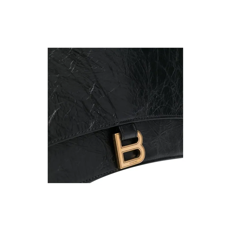 Balenciaga Women's Crush Medium Chain Bag Black-3