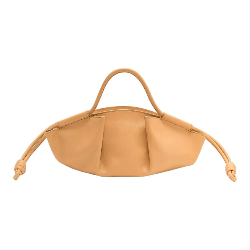 LOEWE Shiny Nappa Cow Leather Dumpling Bag Shoulder Bag Crossbody Bag Handbag Small Size Women's Warm Sand-2