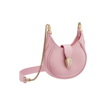 BVLGARI Serpenti Ellipse Calfskin Crossbody Bag Shoulder Bag Women's Pink