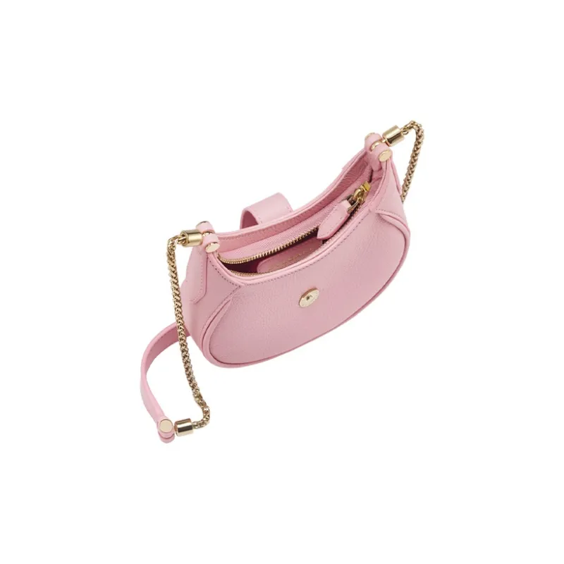 BVLGARI Serpenti Ellipse Calfskin Crossbody Bag Shoulder Bag Women's Pink-2