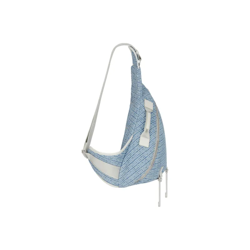 GIVENCHY G-Zip Denim Triangle Bag Sling Bag Medium Size Men's Blue-3