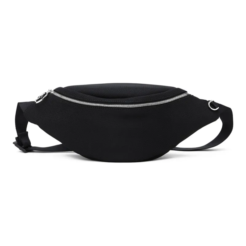 RUIGOR Fabric Dumpling Bag Sling Bag Fanny Pack Shoulder Bag Crossbody Bag Regular Unisex Black/Green-0