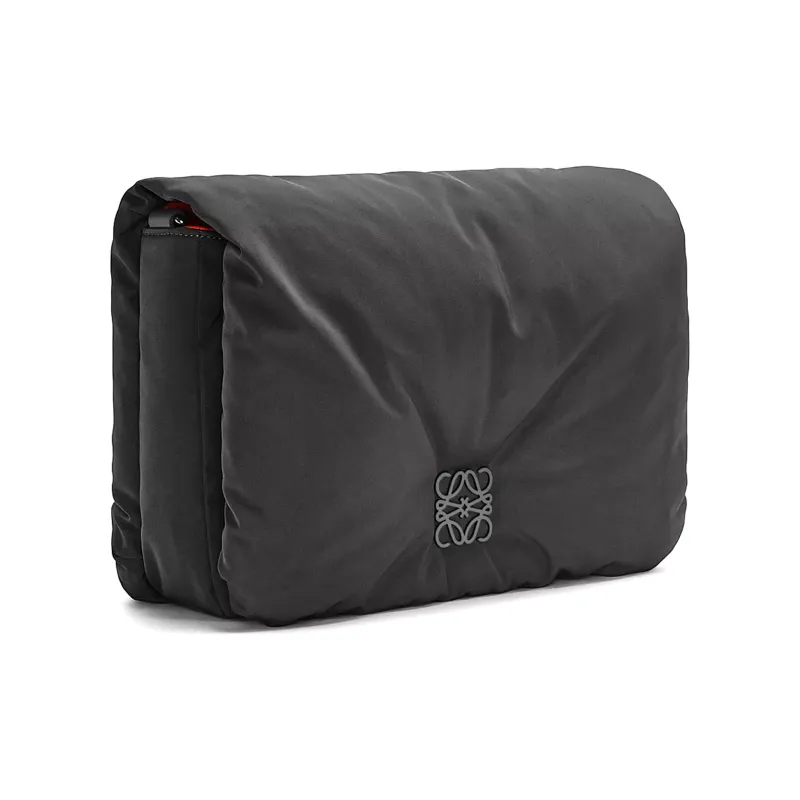 LOEWE Goya Nylon With Cow Leather Messenger Bag, Crossbody Bag, Shoulder Bag Men's Black-3