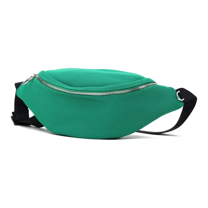 RUIGOR Fabric Dumpling Bag Sling Bag Fanny Pack Shoulder Bag Crossbody Bag Regular Unisex Black/Green-10