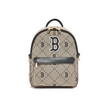MLB Polyester With Artificial Leather Backpack Mini Women's Gray