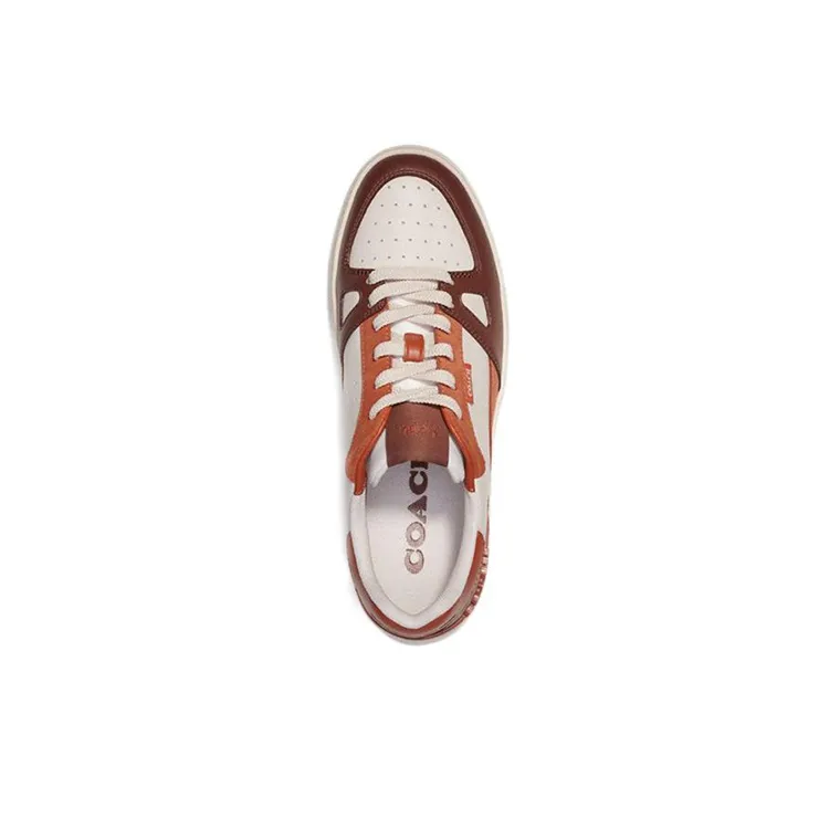 COACH Money Clip Low Top Stylish Skateboarding Shoes Men's White Brown-2