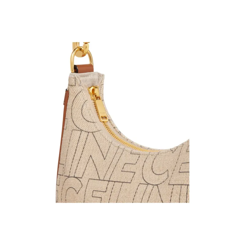 CELINE AVA Fabric With Calfskin Trim Handbag, Shoulder Bag Women's-5