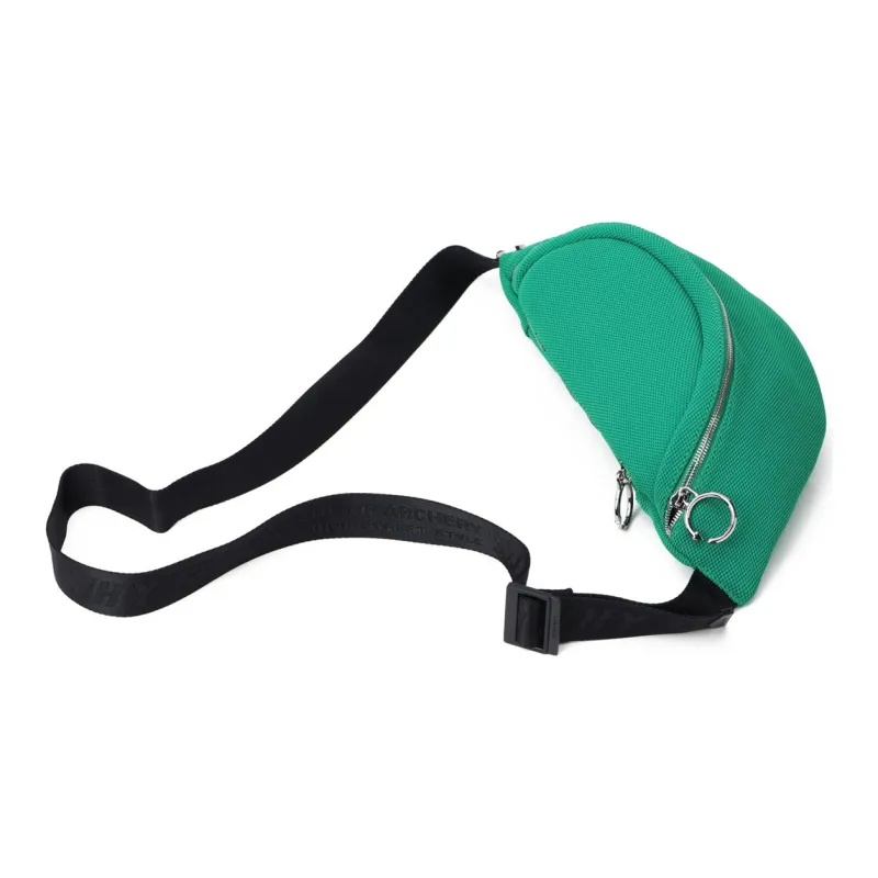 RUIGOR Fabric Dumpling Bag Sling Bag Fanny Pack Shoulder Bag Crossbody Bag Regular Unisex Black/Green-11