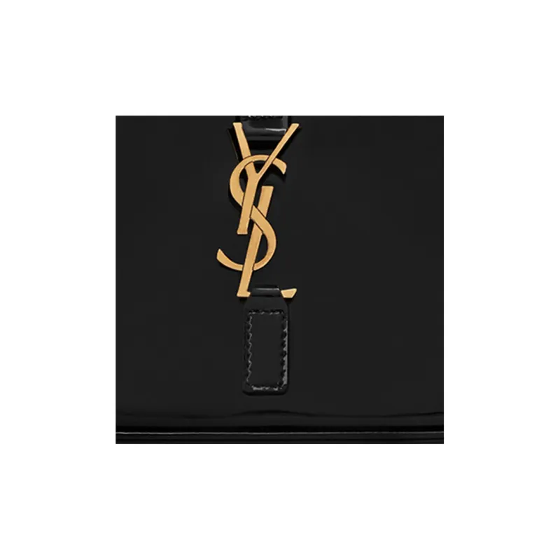 SAINT LAURENT LE5A7 Shiny Cow Leather Shoulder Bag Handbag Shoulder Bag Women's Black-4