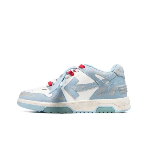 OFF-WHITE Out Of Office OOO Low Tops White Blue Vintage