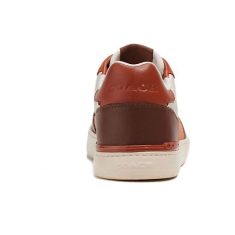 COACH Money Clip Low Top Stylish Skateboarding Shoes Men's White Brown-3