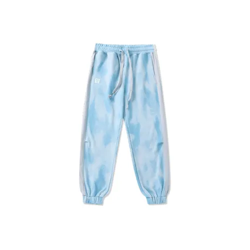 LAMLICKA Knitted Sweatpants Unisex Blue