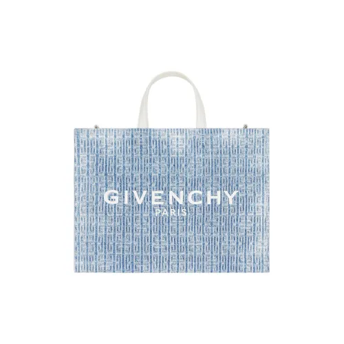 GIVENCHY Denim Tote Bag Shopping Bag Handbag Medium Size Women's Light Blue