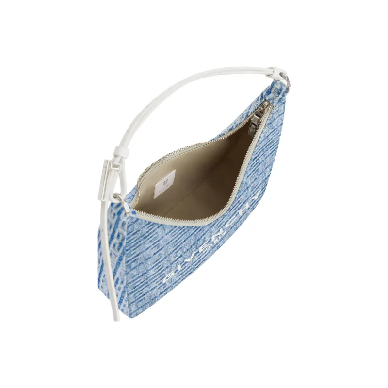 GIVENCHY Denim Canvas Hobo Handbag Canvas Bag Shoulder Bag Small Size Women's Light Blue-3