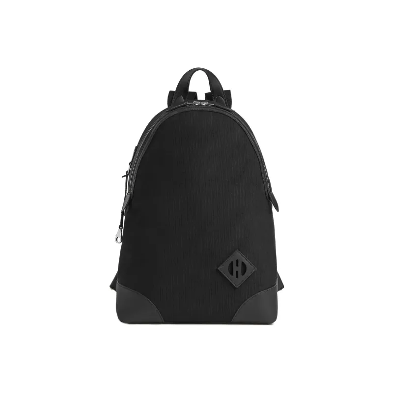 HERMES Allback Business Casual Canvas With Swift Leather Backpack Regular Men's Black-0