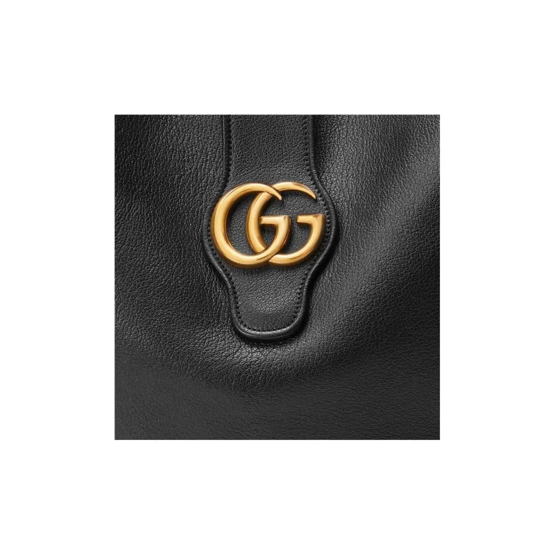 GUCCI Aphrodite Leather Handbag, Shoulder Bag Tubas Women's Black-8