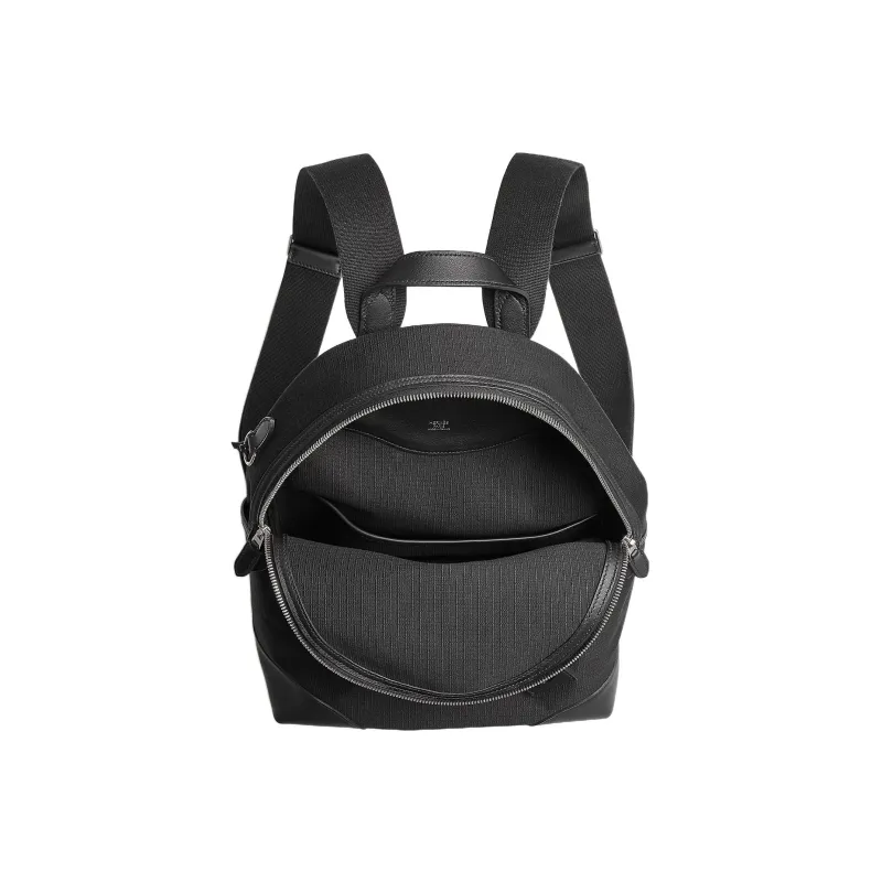 HERMES Allback Business Casual Canvas With Swift Leather Backpack Regular Men's Black-3