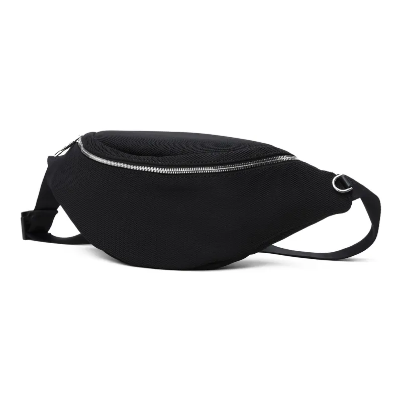 RUIGOR Fabric Dumpling Bag Sling Bag Fanny Pack Shoulder Bag Crossbody Bag Regular Unisex Black/Green-2