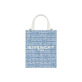GIVENCHY Cotton Canvas Tote Bag, Shopping Bag, Canvas Bag, Handbag Mini Women's Light Blue