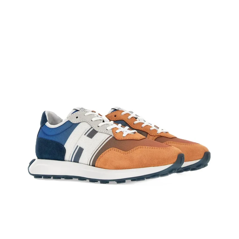 HOGAN Round Toe Panelled Sneakers-2