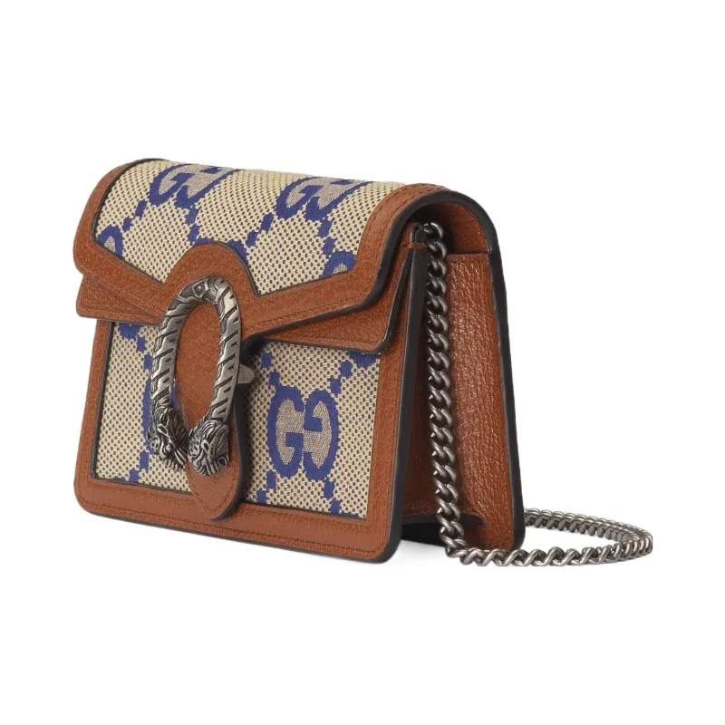 GUCCI Dionysus Canvas With Leather Wallets Shoulder Bag Crossbody Bag Extra Mini Women's Brown-1