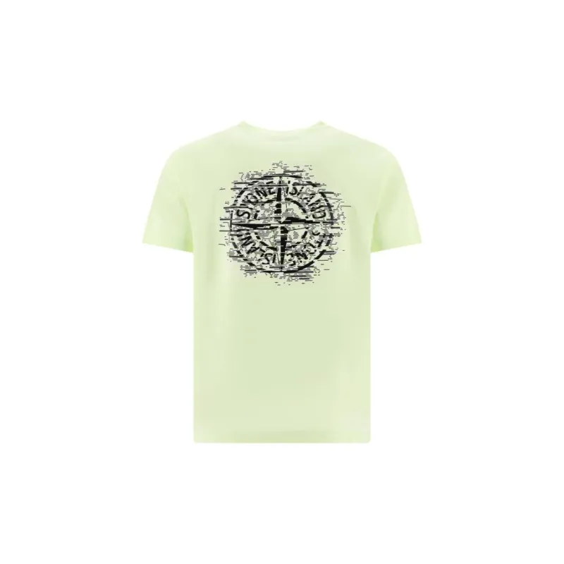 STONE ISLAND Cotton Logo print T shirt-0