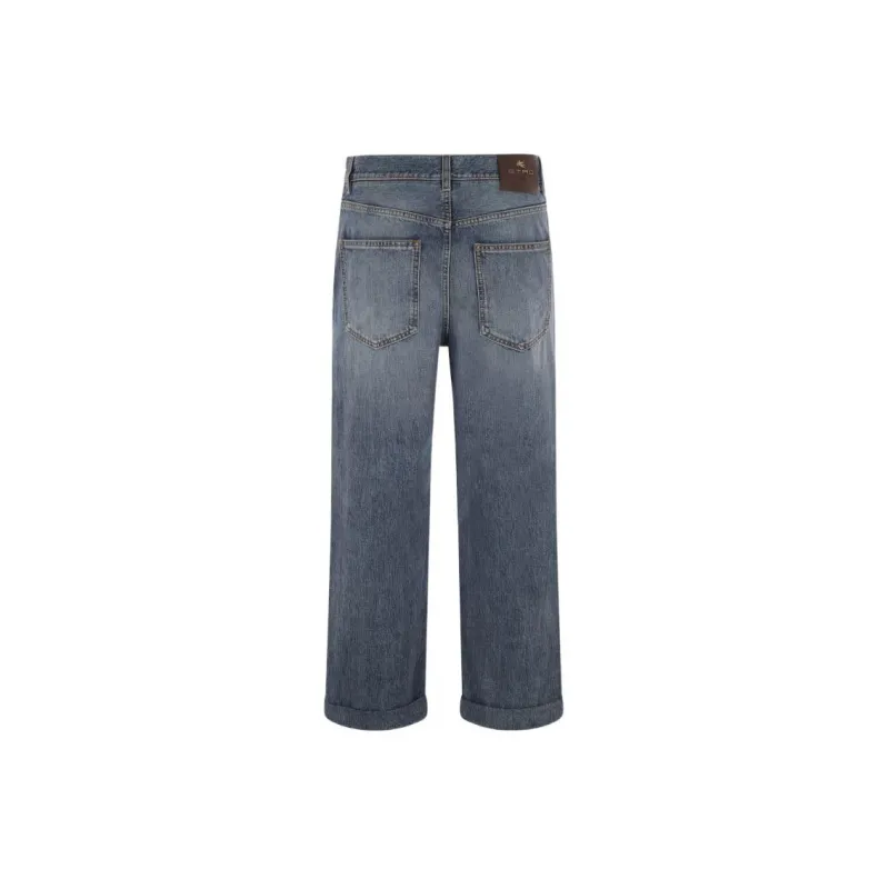 ETRO Straight Leg Mid Rise Jeans-1