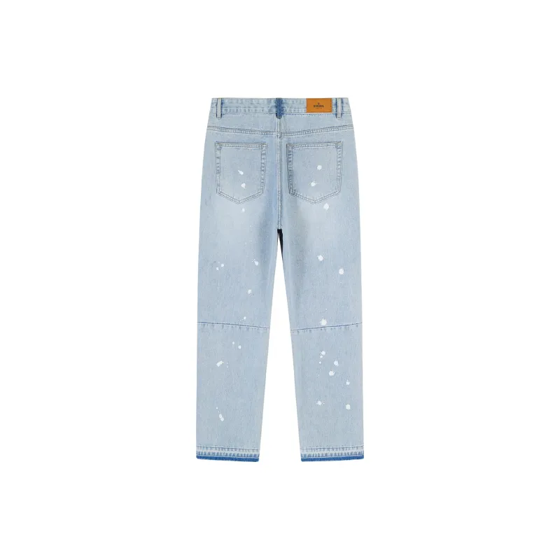 GUKUUL Straight Jeans Unisex Light Blue-1