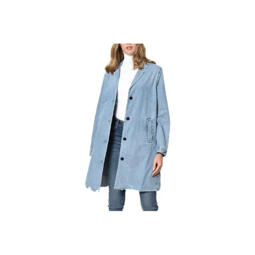 Levis Trench Coats Women's Blue