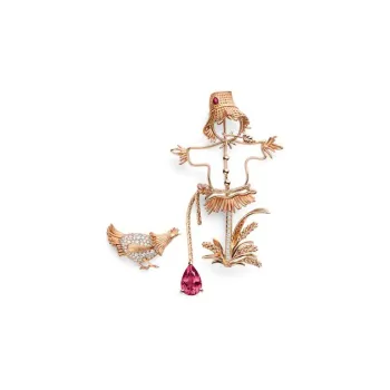 Chaumet Jardins Brooch Women's Rose Gold