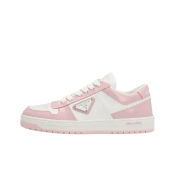PRADA Downtown Leather Sneakers 'White Pink' Women's