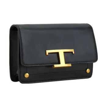 TOD'S Leather One Shoulder Crossbody Fanny Pack Extra Small Women's Black