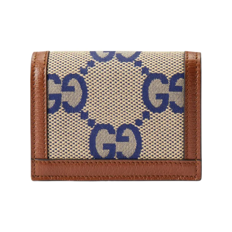 GUCCI Ophidia Canvas With Leather Wallet Women's Blue/Brown-2